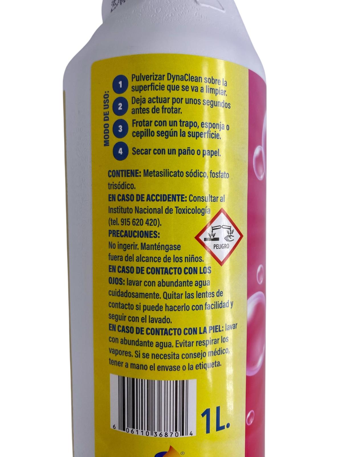 Pack X3 DYNACLEAN 1L EN PULVERIZADOR LIMPIA SUELOS,ROPA,DESENGRASANTE,AUTOMOCION  24H