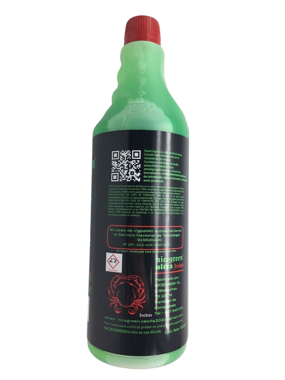 PACK DE 2 LIMPIADOR EXTREMO ULTRA NICEGREEN 1 Litro 100% sin corrosivos ni ácidos