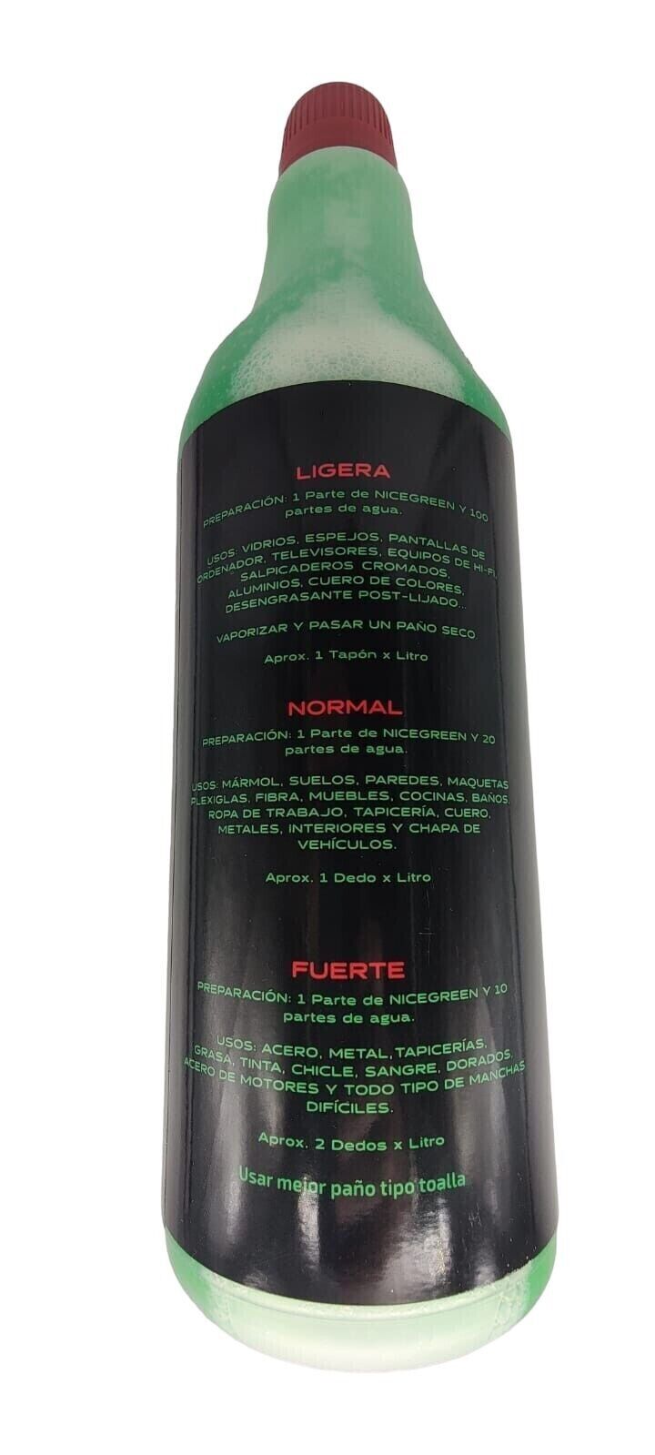 PACK DE 2 LIMPIADOR EXTREMO ULTRA NICEGREEN 1 Litro 100% sin corrosivos ni ácidos
